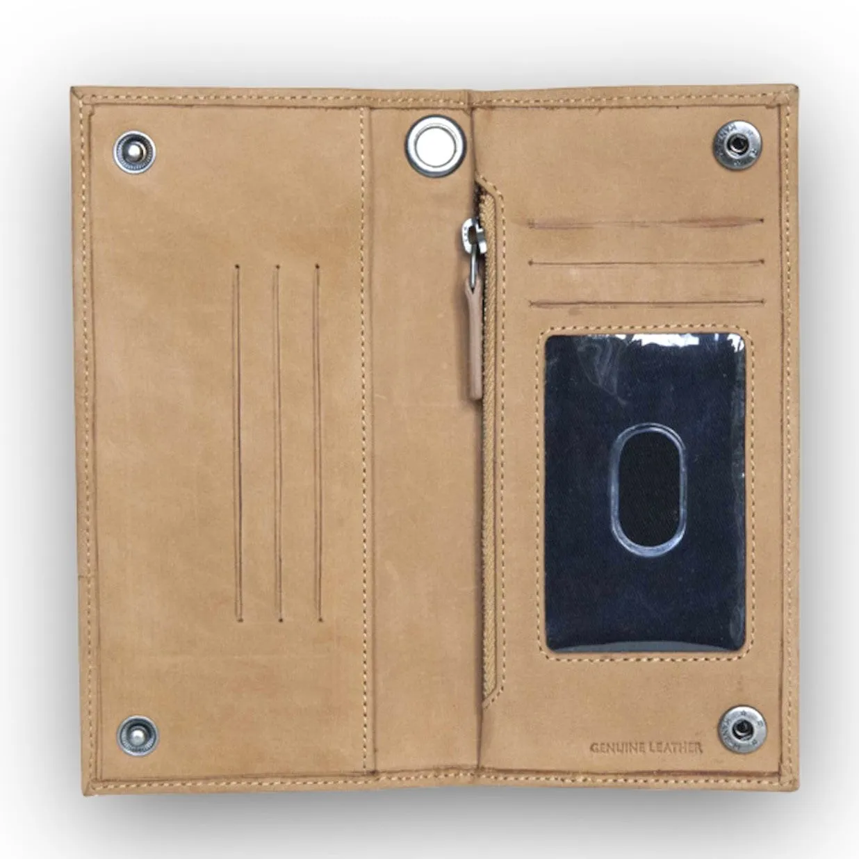Harley-Davidson® Men's Eagle B&S Genuine Leather RFID Trucker Wallet