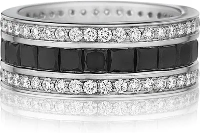 Henri Daussi Men's Diamond Wedding Band- 7mm