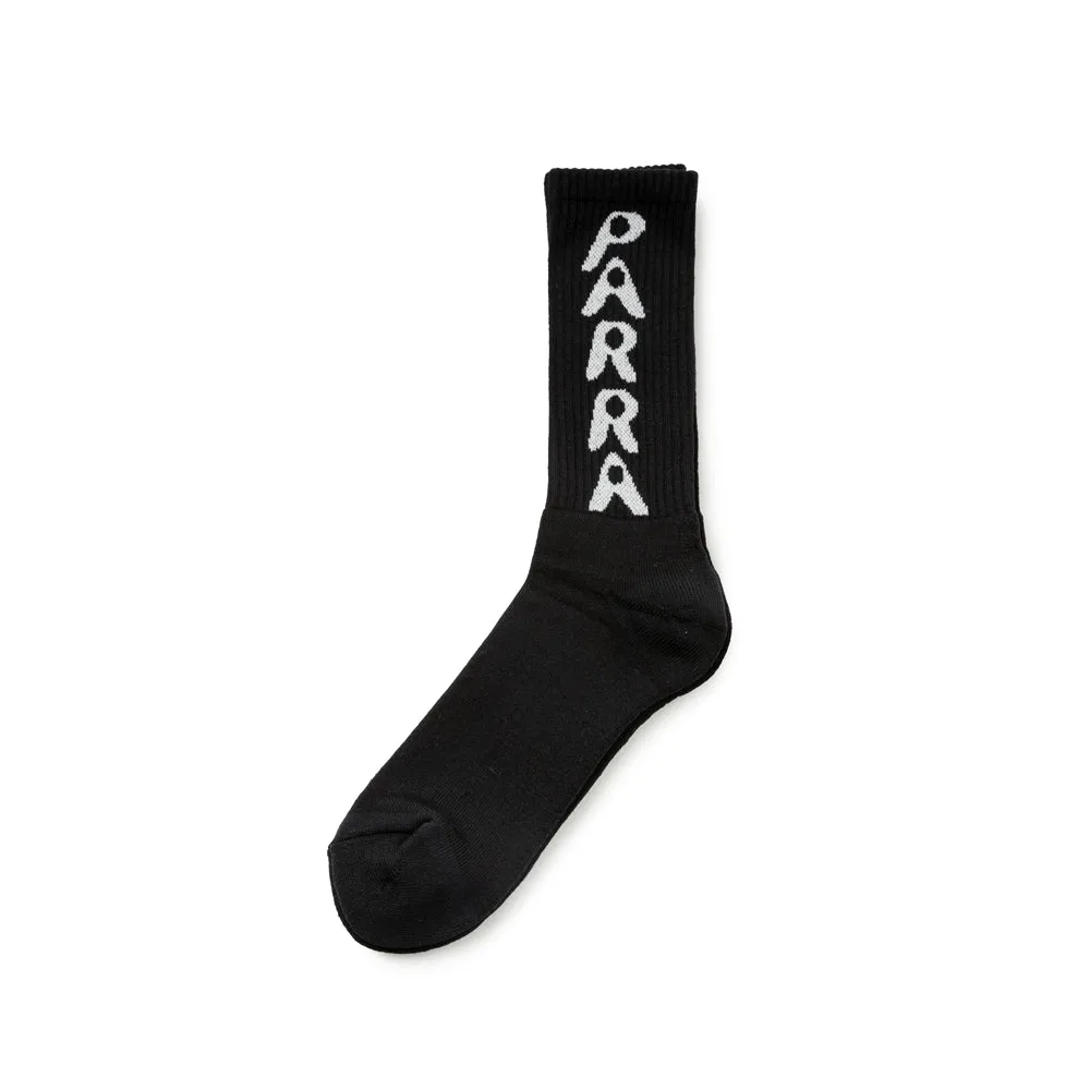 Hole Logo Crew Socks | Black