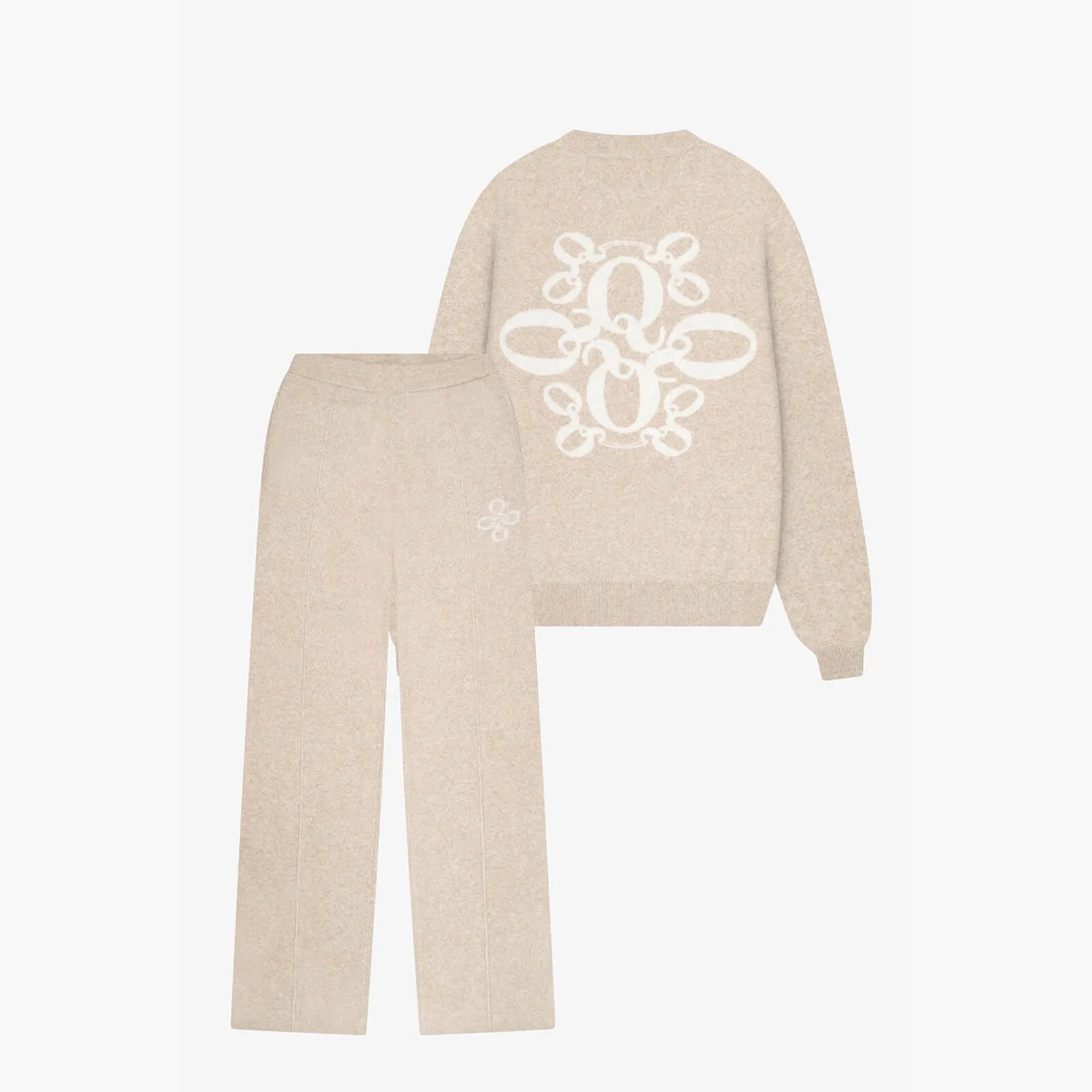 INSIGNIA KNITTED SET | GREIGE MELEE