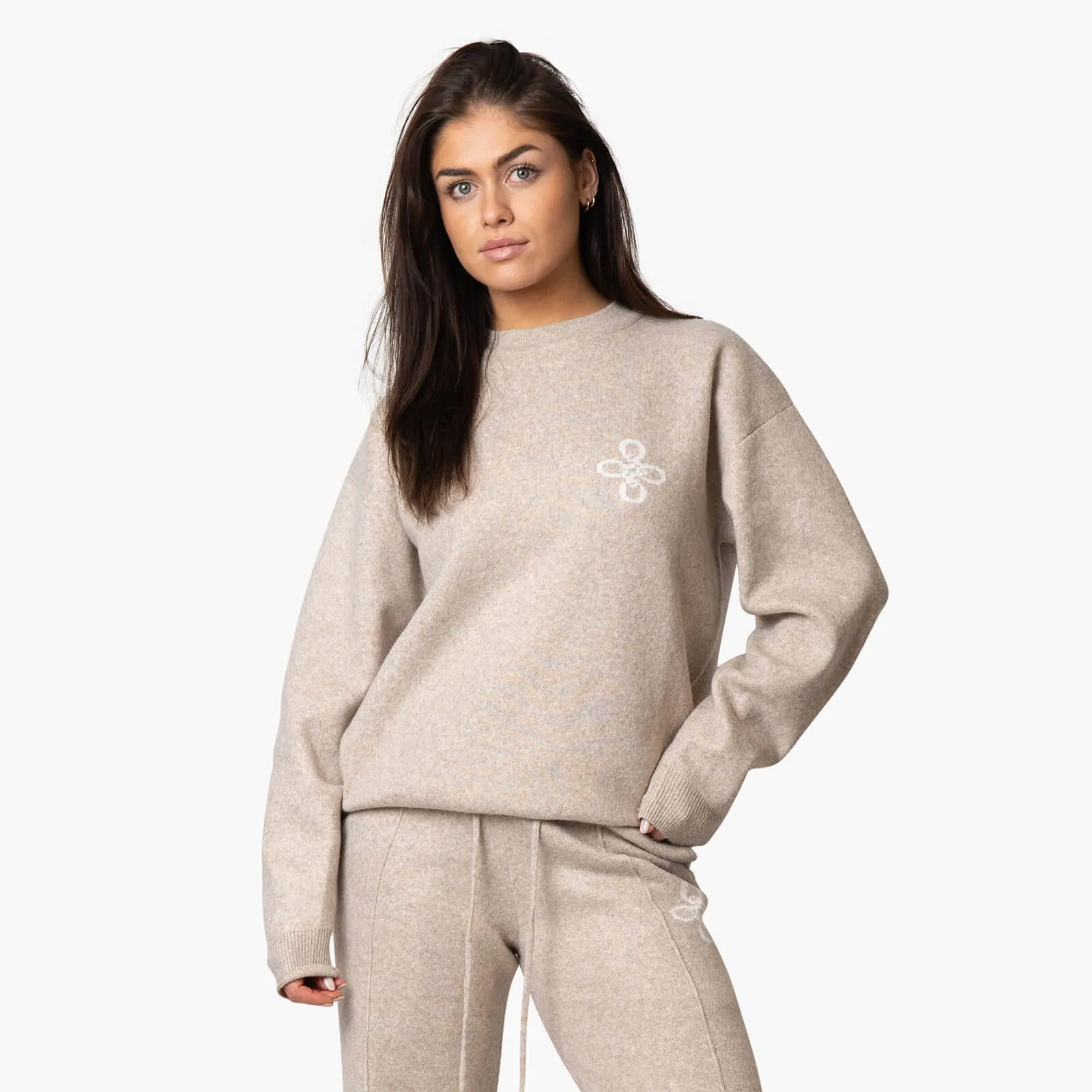INSIGNIA KNITTED SET | GREIGE MELEE