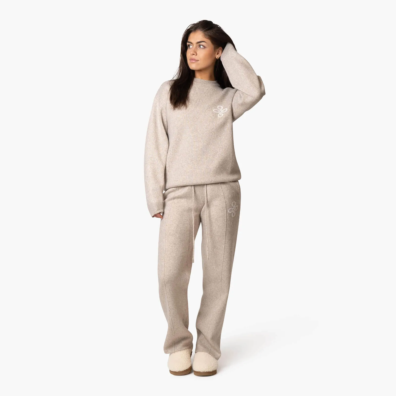 INSIGNIA KNITTED SET | GREIGE MELEE