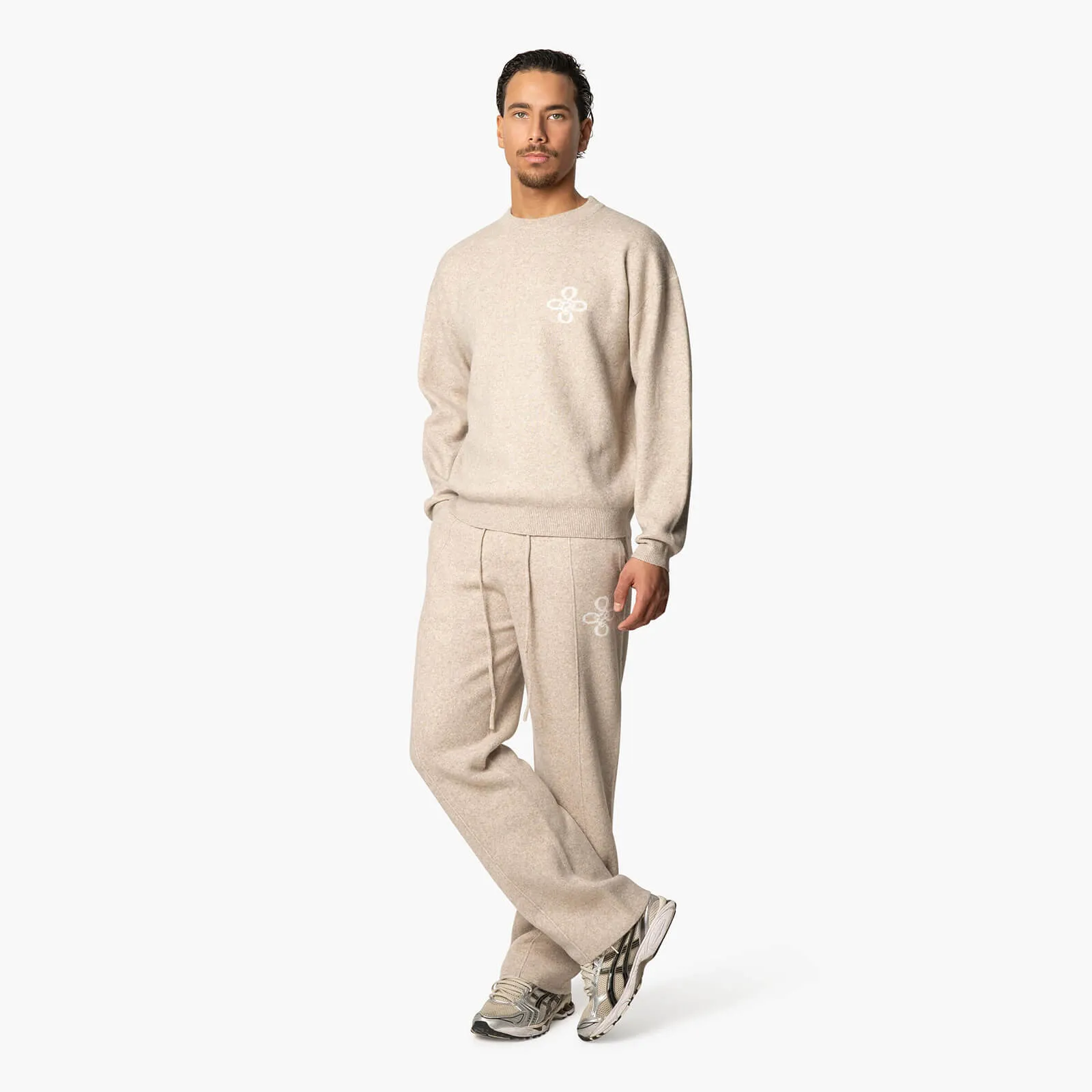 INSIGNIA KNITTED SET | GREIGE MELEE