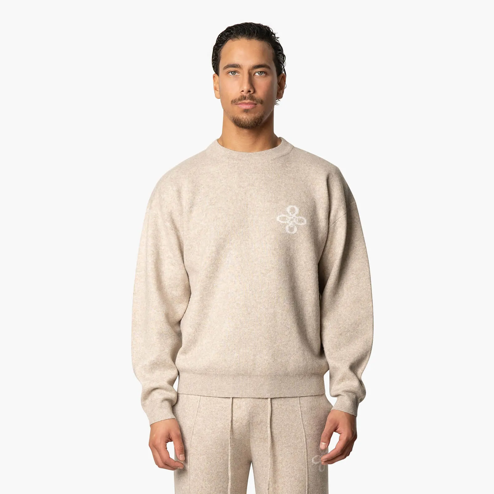 INSIGNIA KNITTED SET | GREIGE MELEE