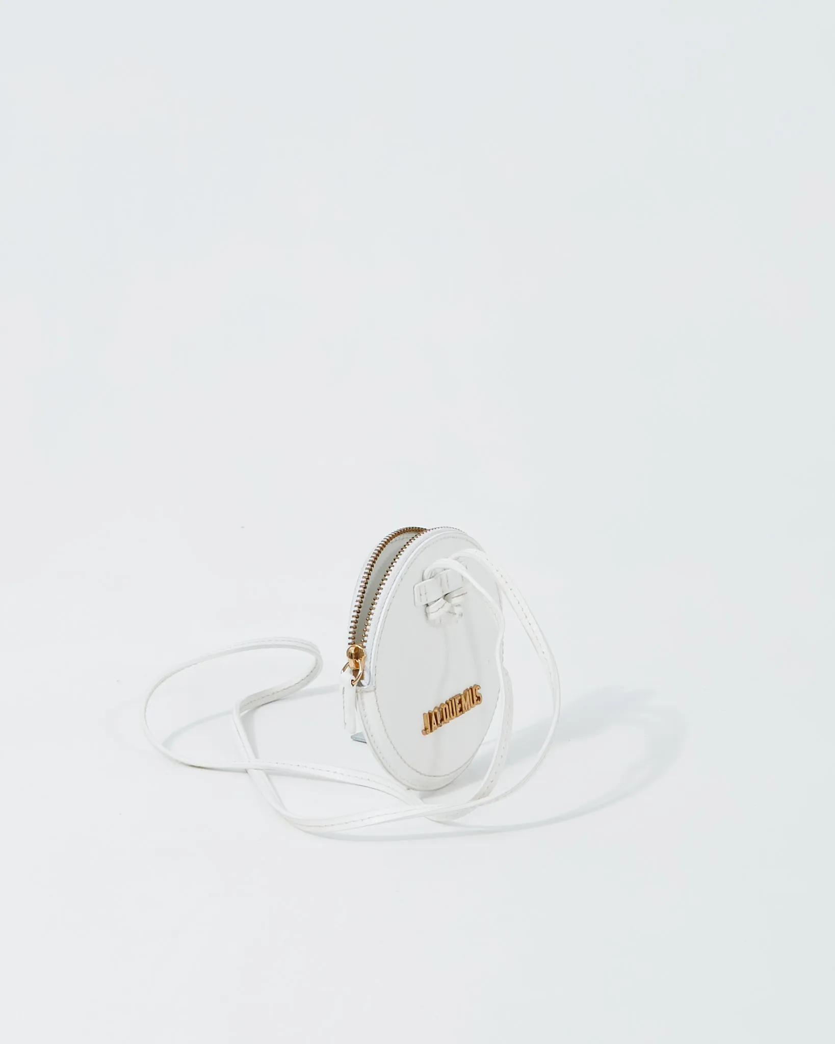 Jacquemus White Leather « Le Pitchou » Wallet Necklace