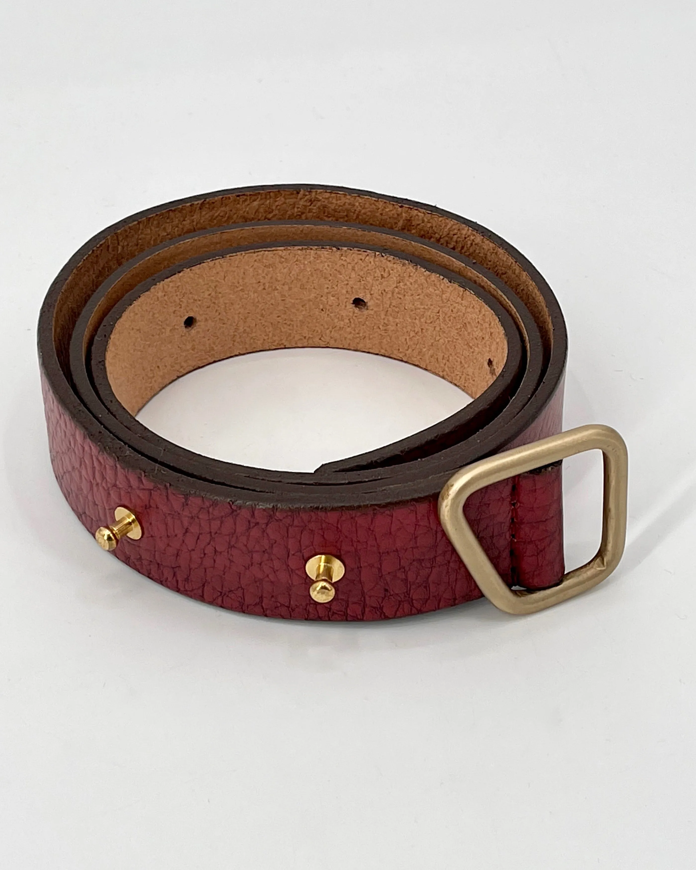 Johnny Farah Volga Belt in Red