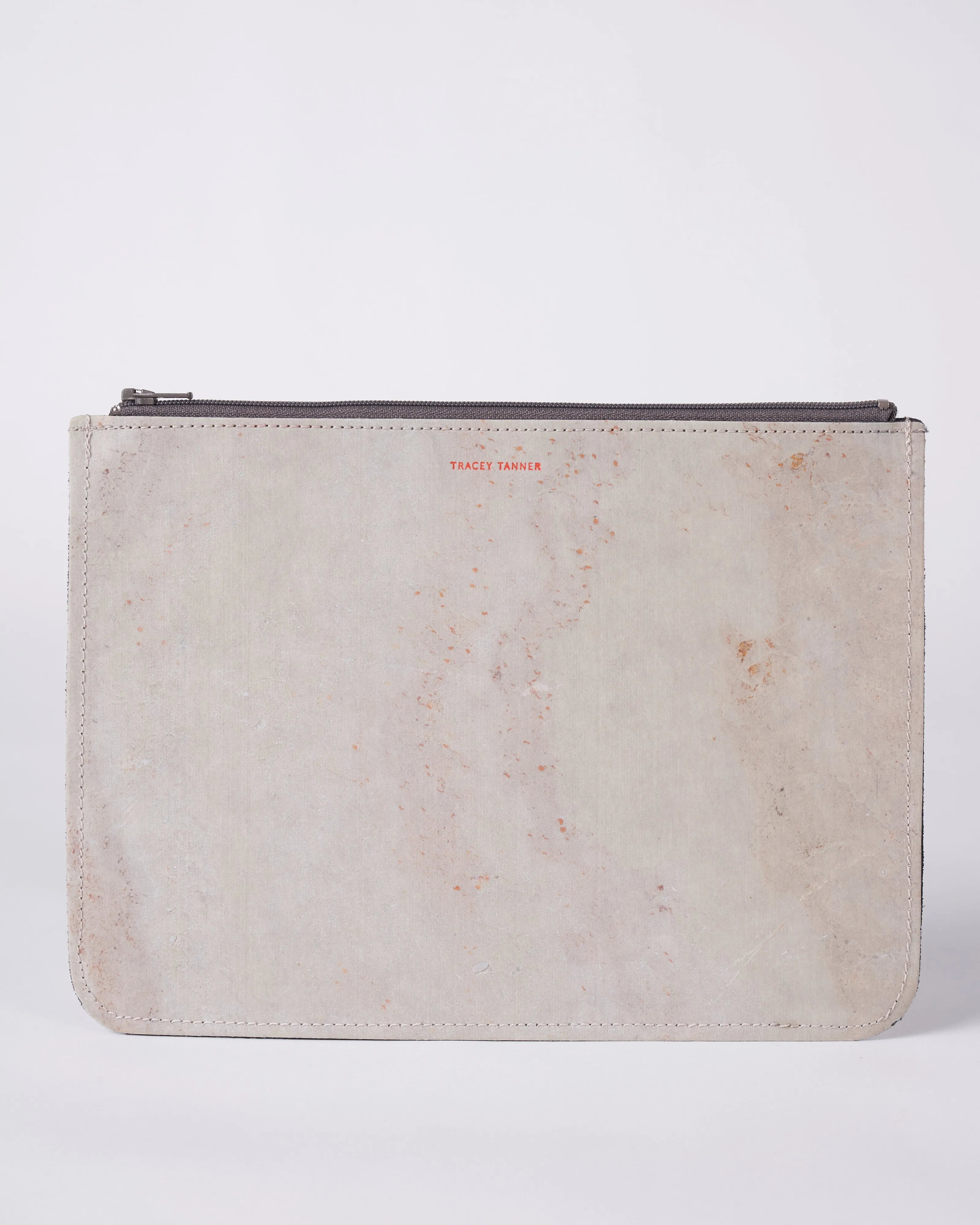 large zip pouch - shale