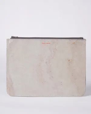 large zip pouch - shale