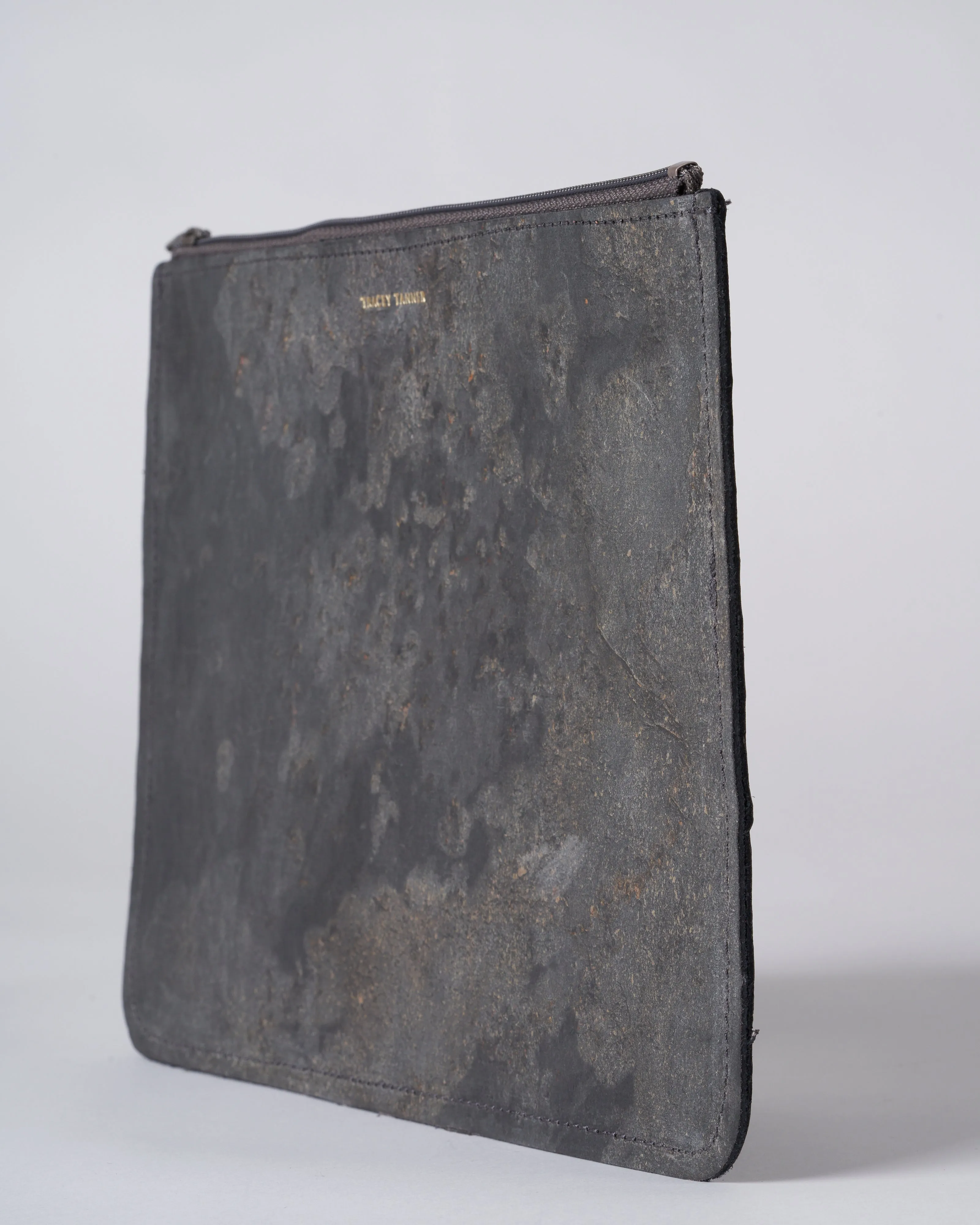 large zip pouch - slate