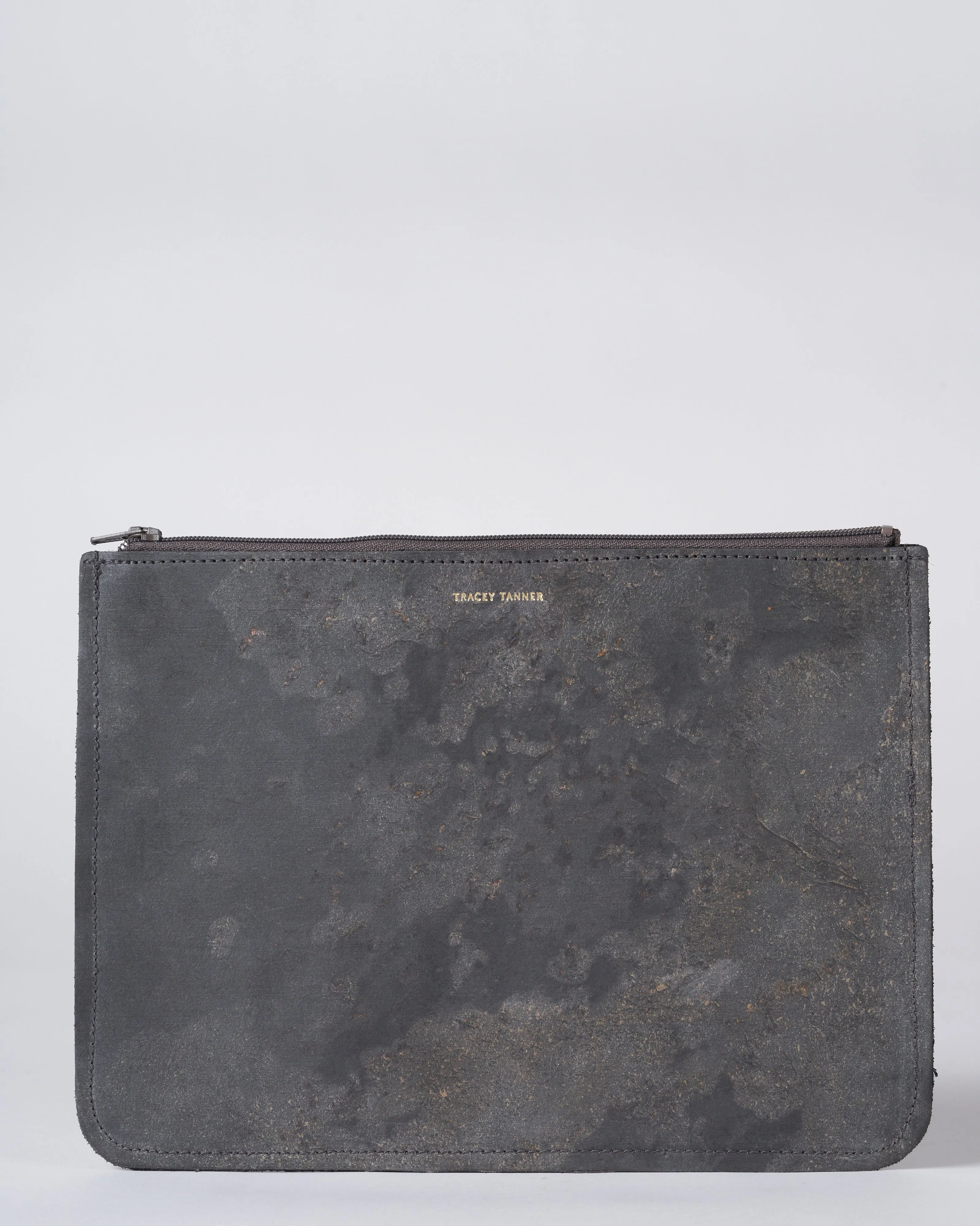large zip pouch - slate