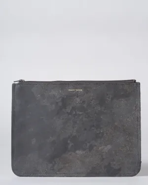 large zip pouch - slate
