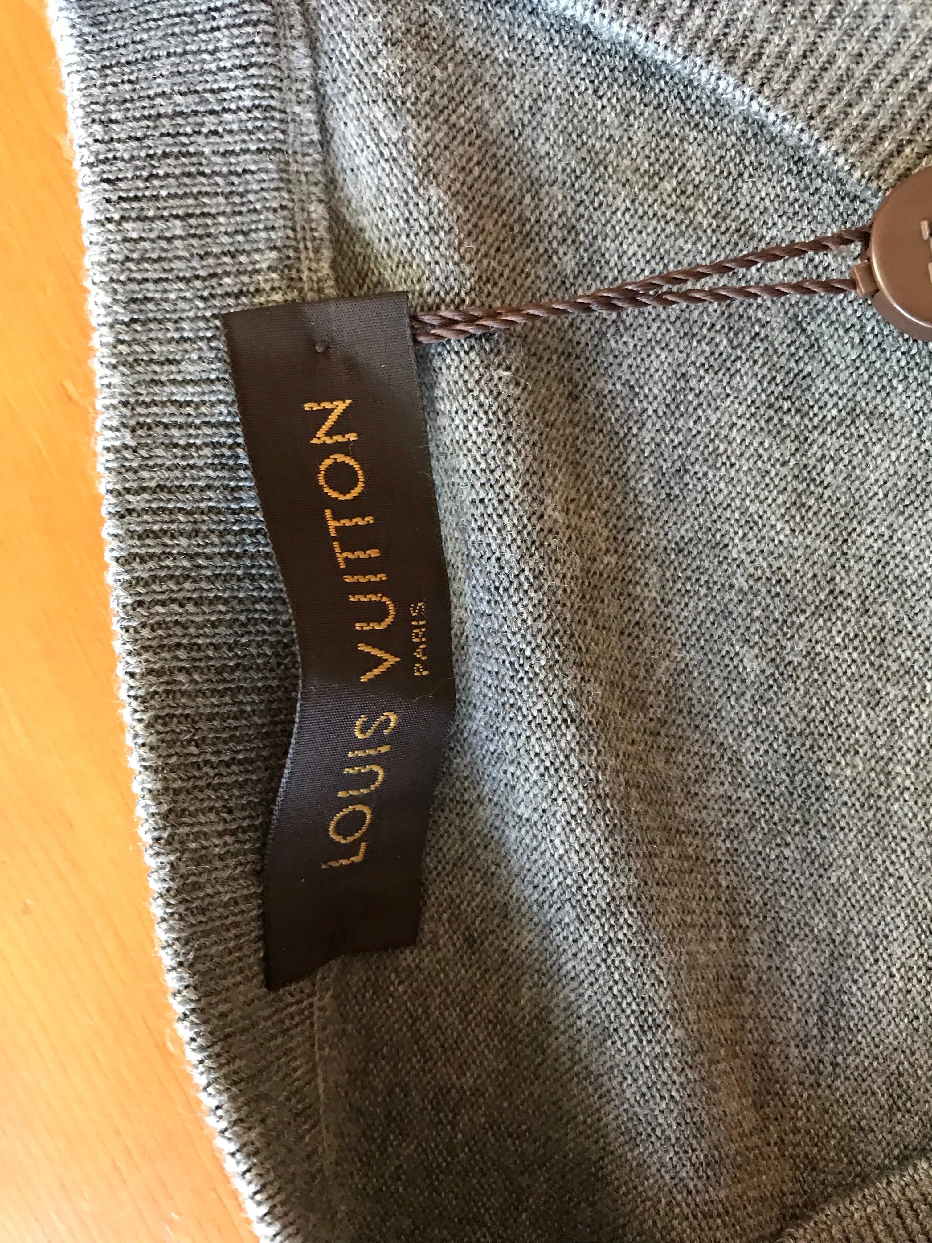 Leather Patch Crewneck Sweater