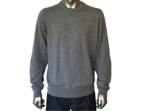 Leather Patch Crewneck Sweater