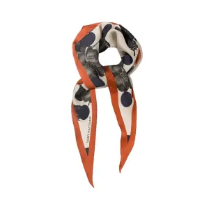 Lost Pattern "Noir Floral" Silk Diamond Neckerchief