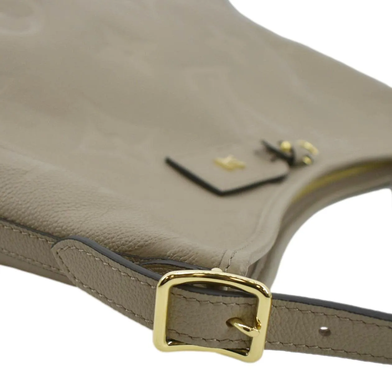 LOUIS VUITTON Carryall MM Monogram Empreinte Crossbody Bag Tourterelle Gray