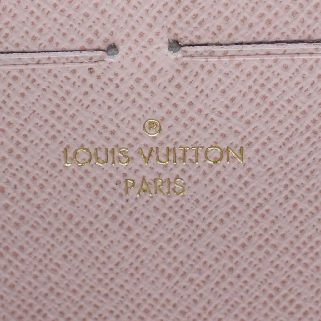 LOUIS VUITTON Clemence Damier Azur Wallet Rose Ballerine
