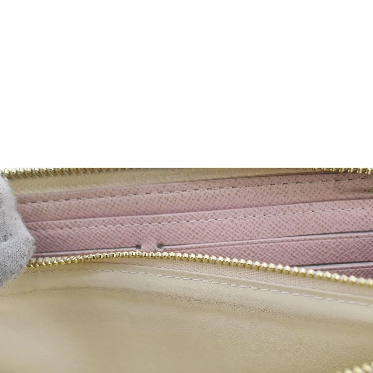 LOUIS VUITTON Clemence Damier Azur Wallet Rose Ballerine