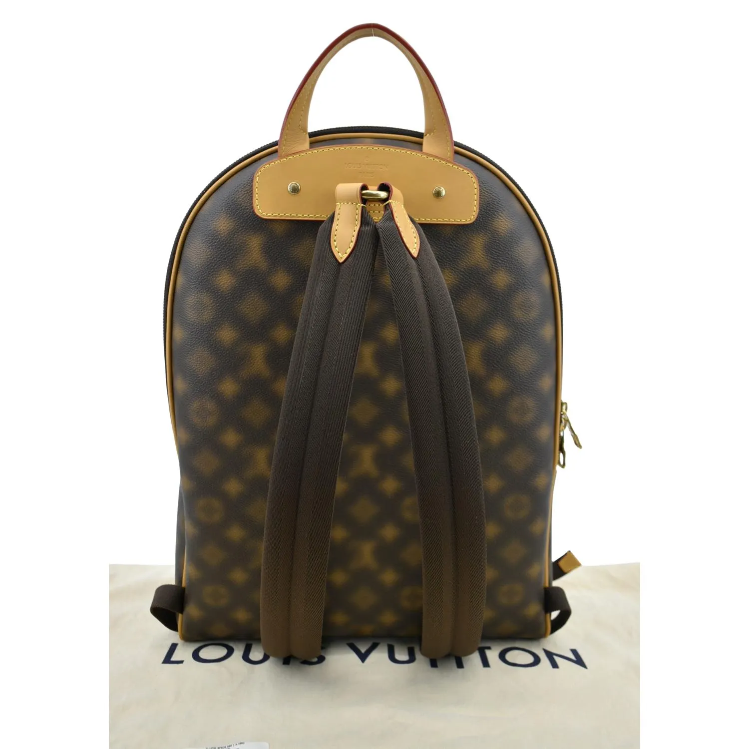 Louis Vuitton Ellipse Coated Canvas Backpack Bag Brown