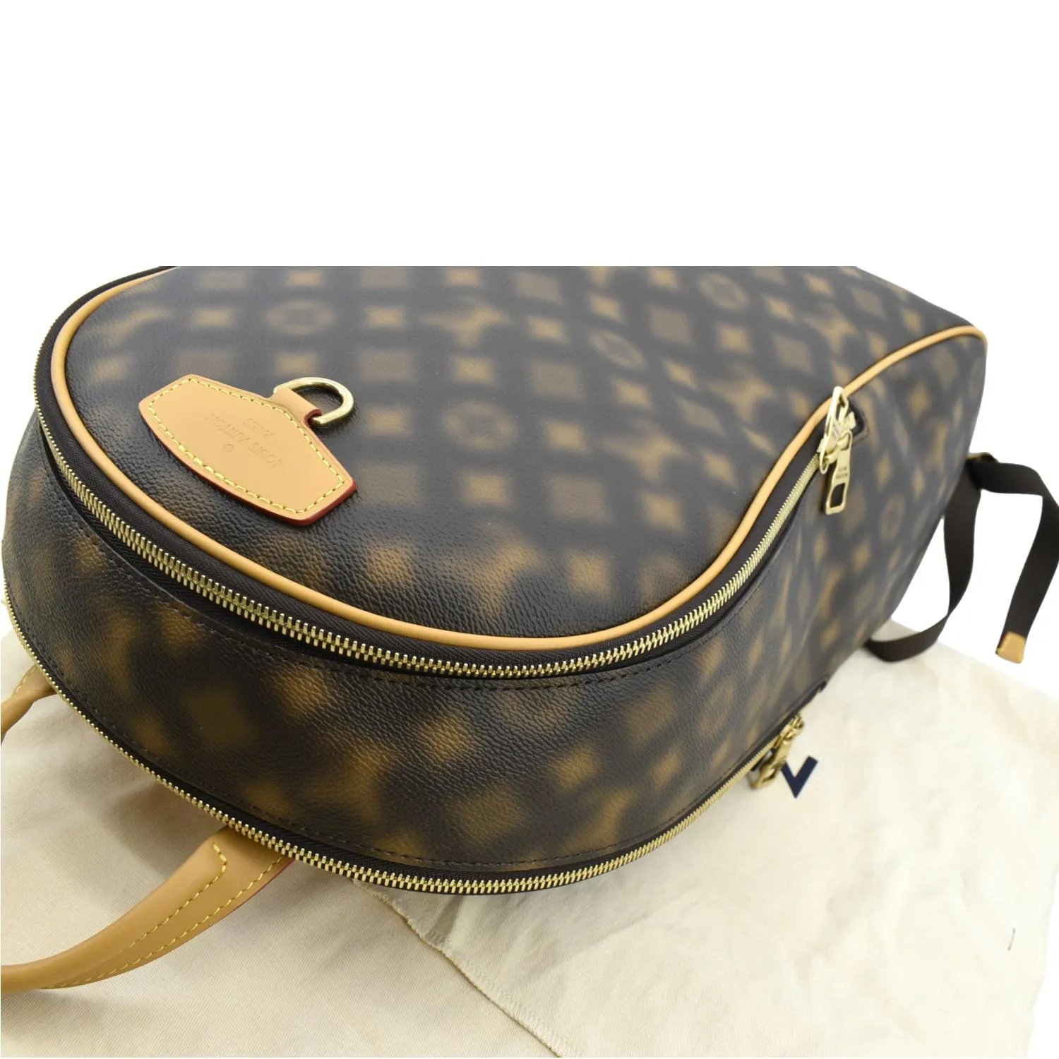 Louis Vuitton Ellipse Coated Canvas Backpack Bag Brown
