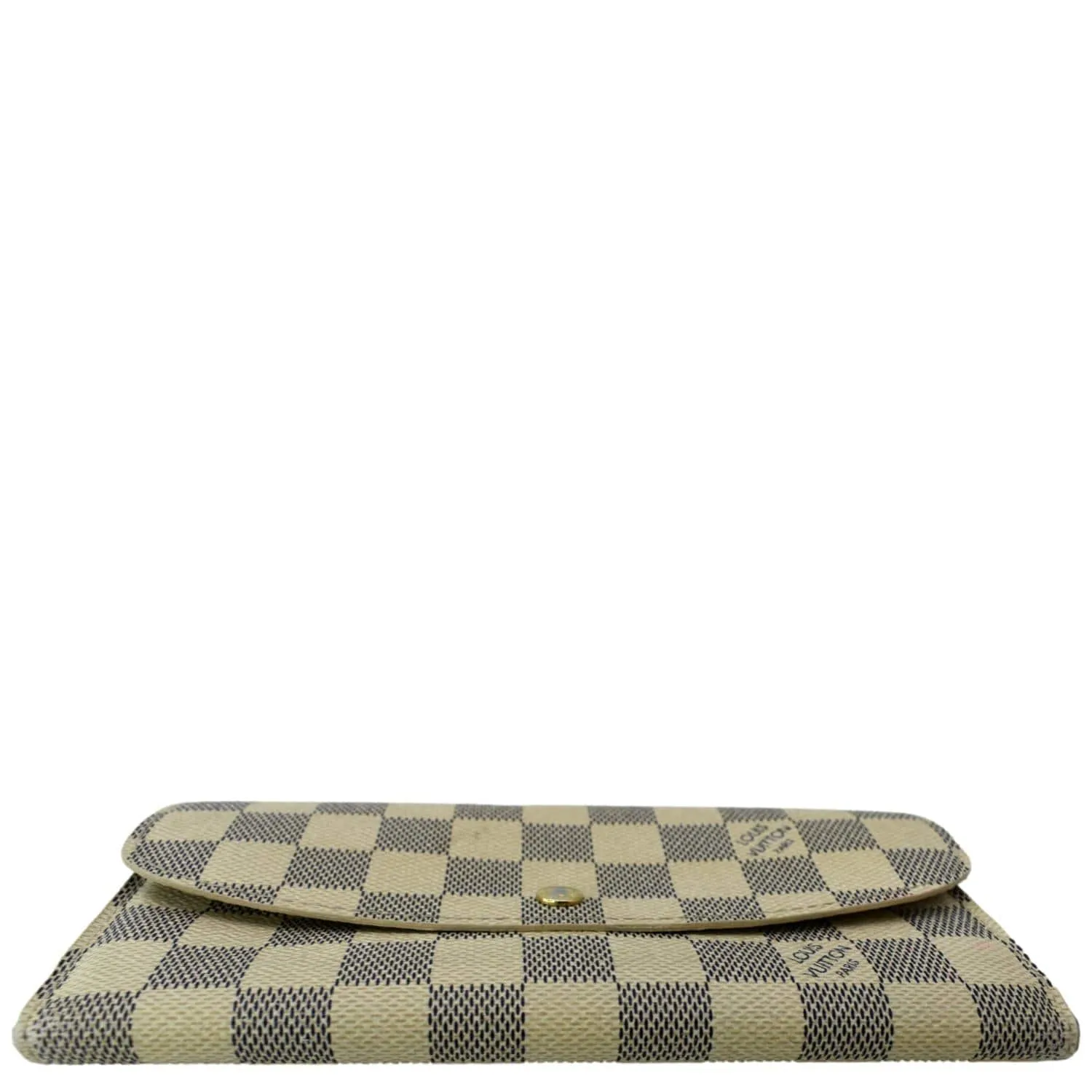 LOUIS VUITTON Emilie Damier Azur Wallet White