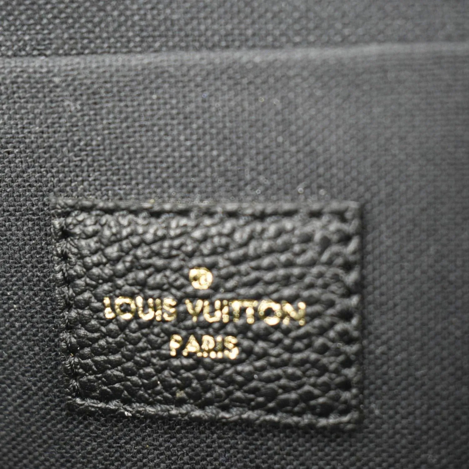 LOUIS VUITTON Felicie Monogram Empreinte Pochette Crossbody Bag Black