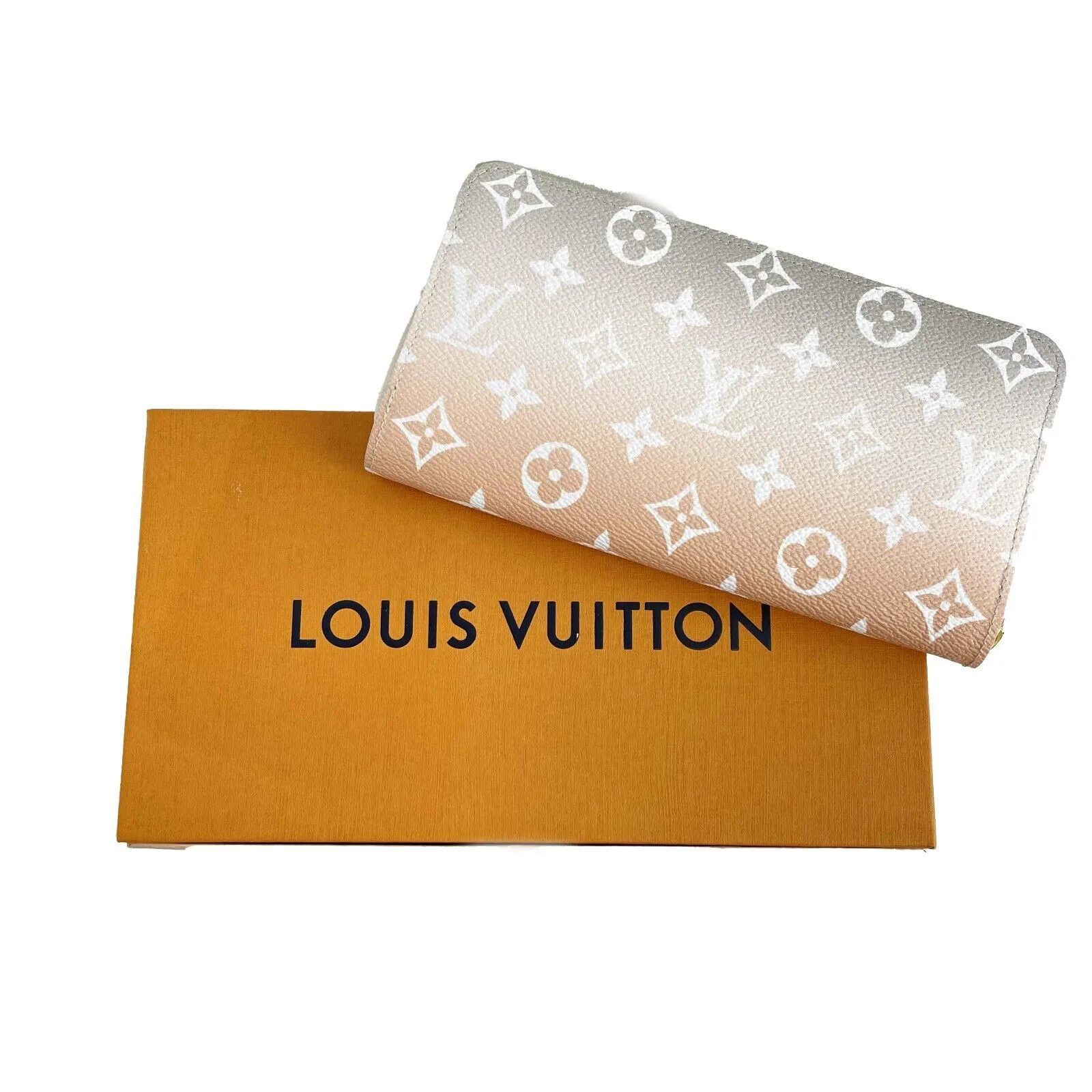 Louis Vuitton - Gradient Zippy Wallet - Gray / White Orange Zip Around