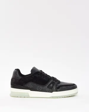 Louis Vuitton Men's Black Eclipse Monogram Canvas Trainer Sneakers - 8.5 MEN