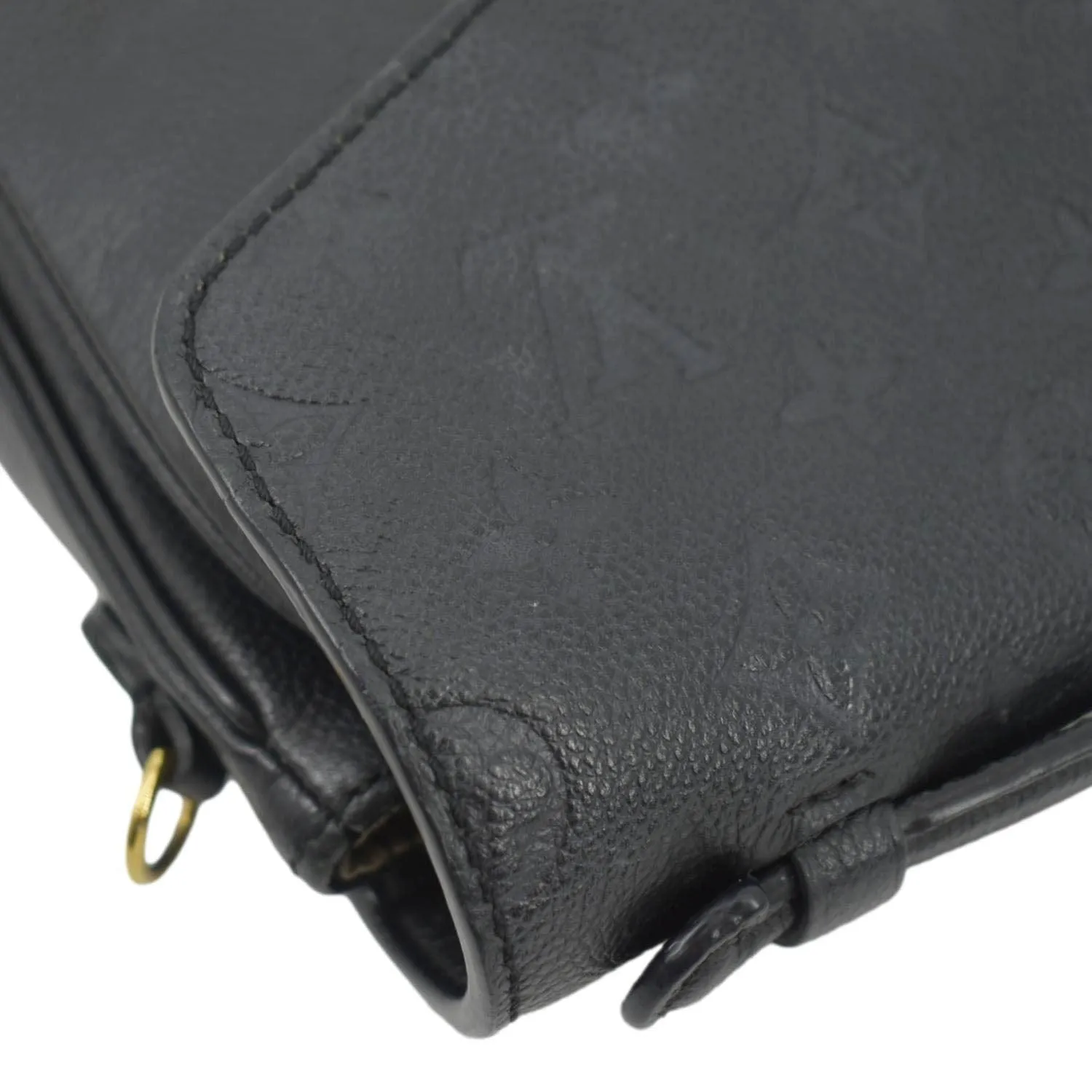 LOUIS VUITTON Metis Pochette Empreinte Leather Crossbody Bag Black