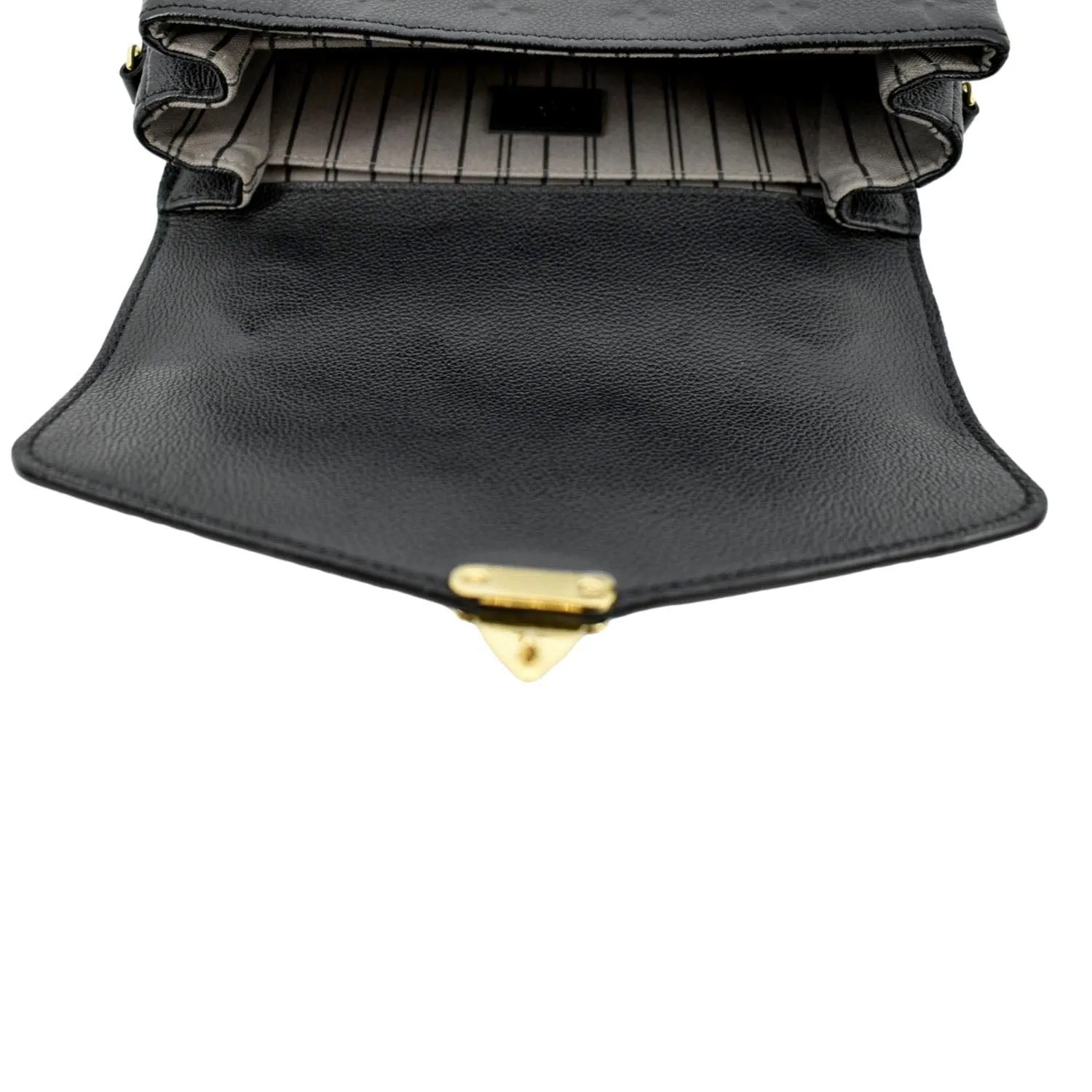 LOUIS VUITTON Metis Pochette Empreinte Leather Crossbody Bag Black