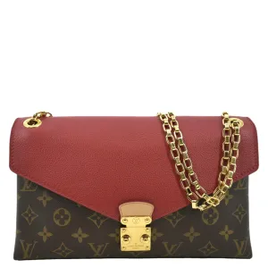 LOUIS VUITTON Pallas Chain Monogram Canvas Crossbody Bag Cherry