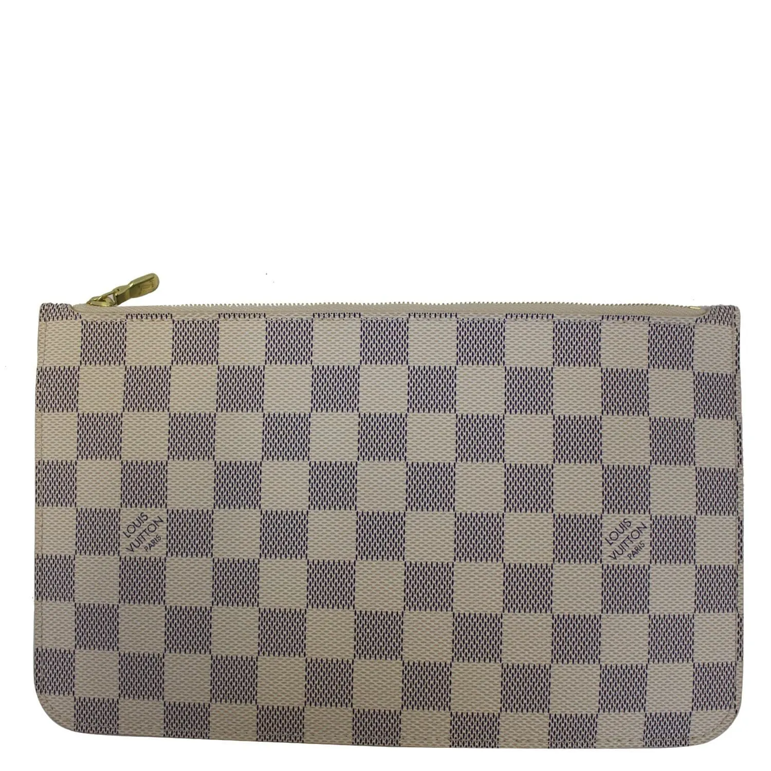LOUIS VUITTON Pochette Wristlet Pouch Neverfull MM Damier Azur