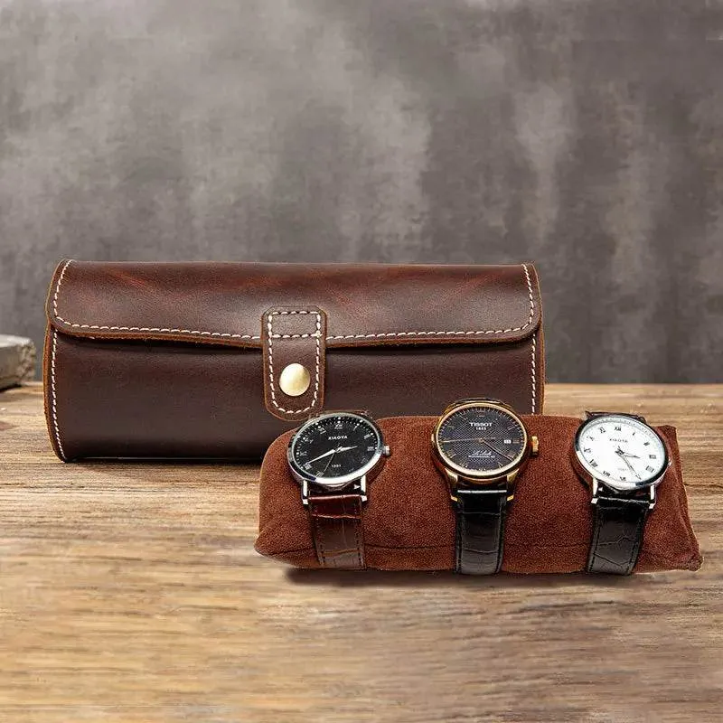 Luxury Leather Watch Box for Watches Jewelry Travel Storage