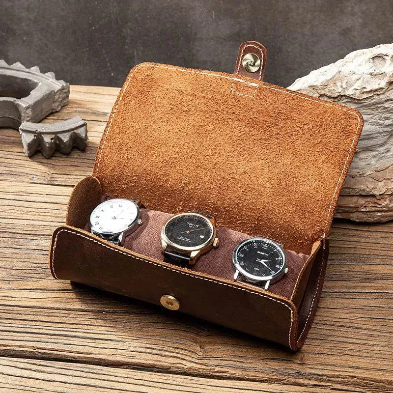 Luxury Leather Watch Box for Watches Jewelry Travel Storage