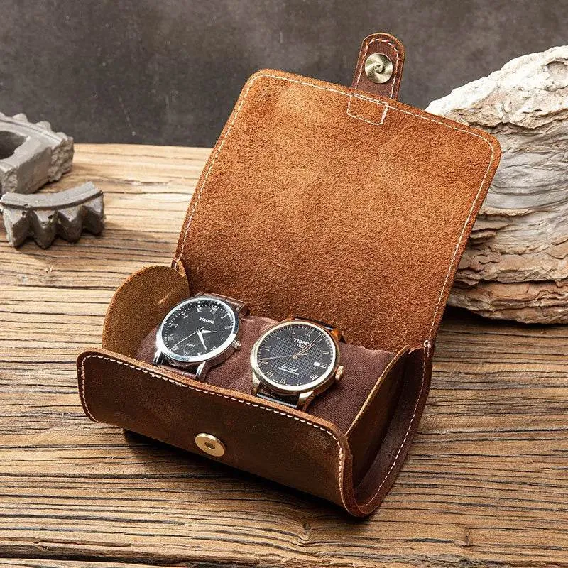 Luxury Leather Watch Box for Watches Jewelry Travel Storage