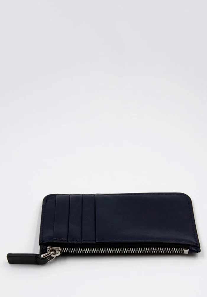 MARNI PFMI0053U0 ZIPPED WALLET BLACK/NAVY