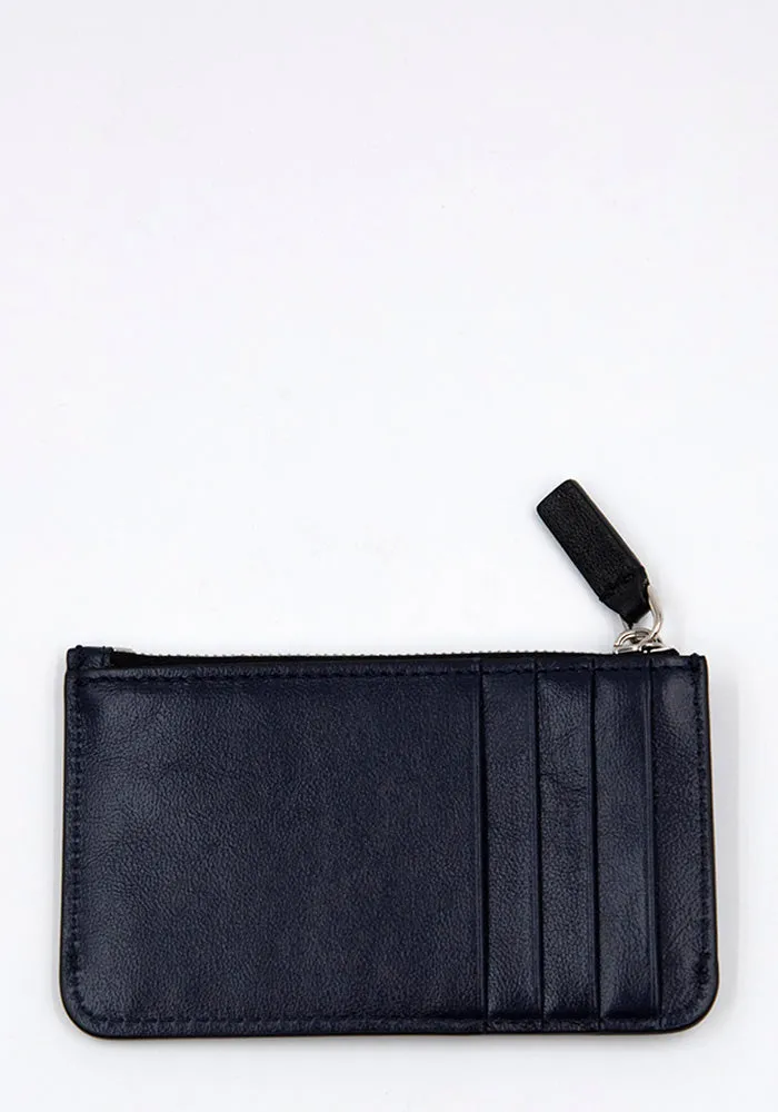 MARNI PFMI0053U0 ZIPPED WALLET BLACK/NAVY