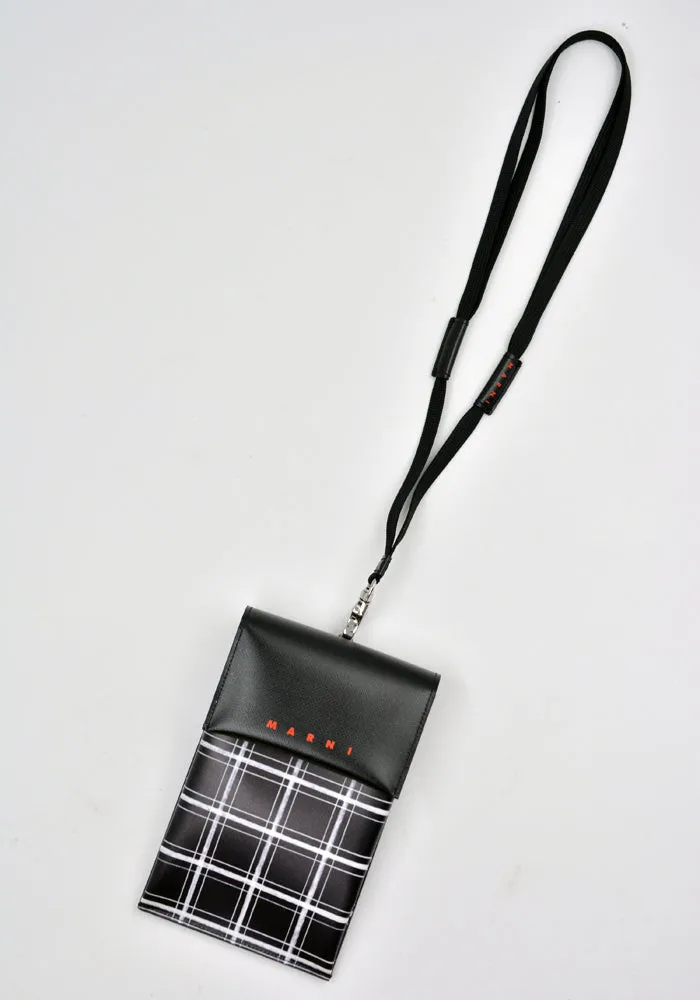 MARNI TEMI0004A6 PHONE CASE BLACK/WHITE CHECK
