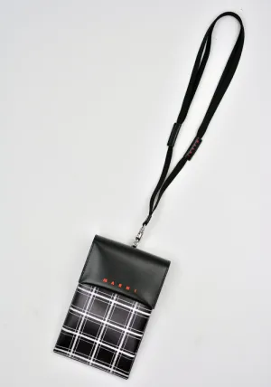 MARNI TEMI0004A6 PHONE CASE BLACK/WHITE CHECK