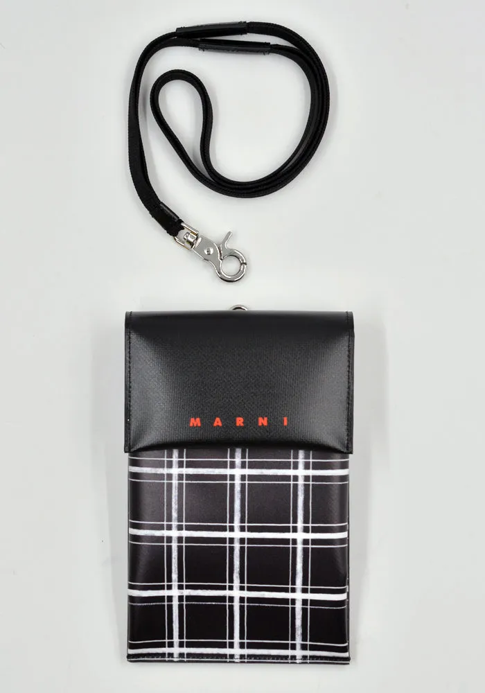 MARNI TEMI0004A6 PHONE CASE BLACK/WHITE CHECK
