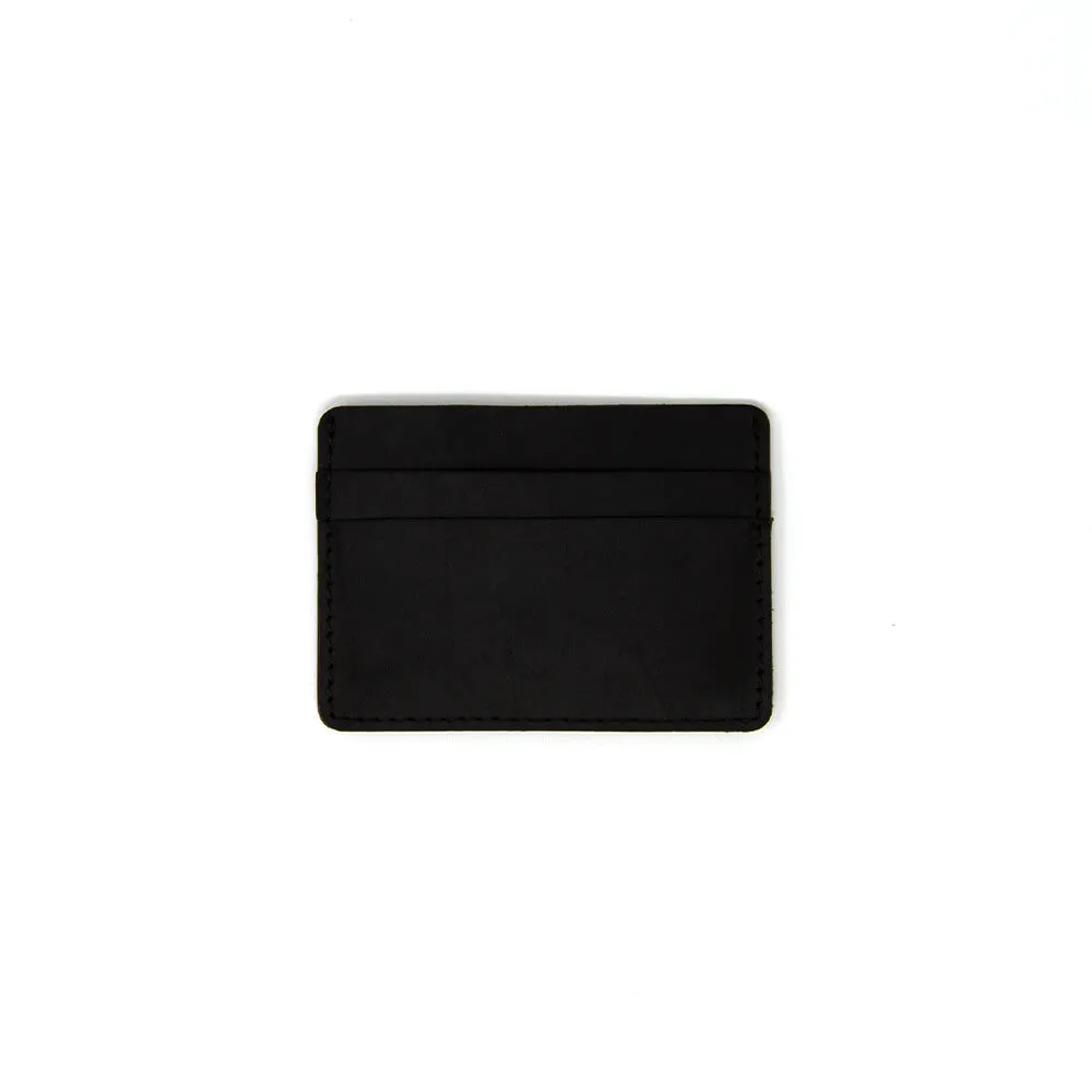 Matte Black Men's Slim Leather Wallet