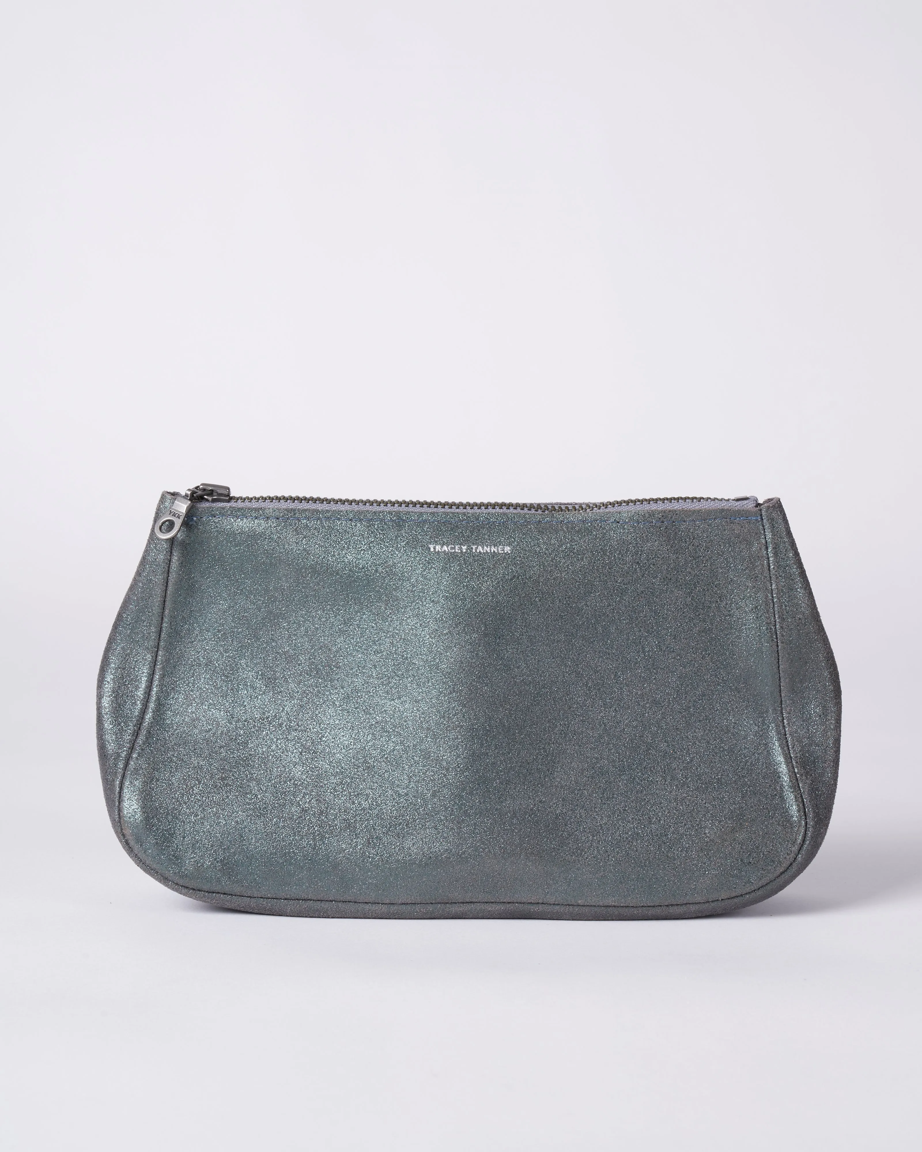 medium fatty pouch - sparkle evergreen
