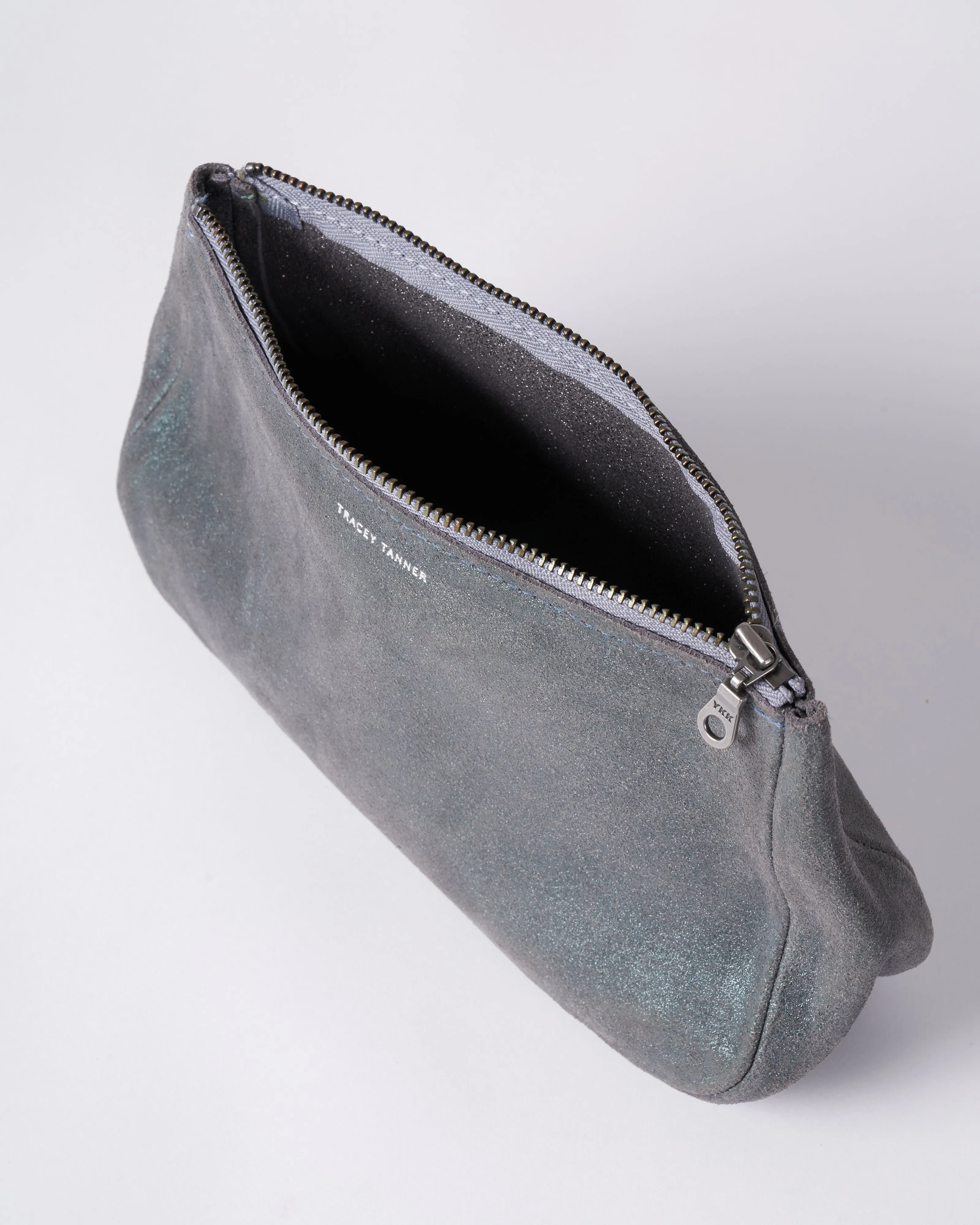 medium fatty pouch - sparkle evergreen