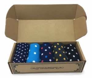 Men Novelty Fashion Dress Socks-5 Pair Fancy Power Sock-Fun Colorful Theme Socks