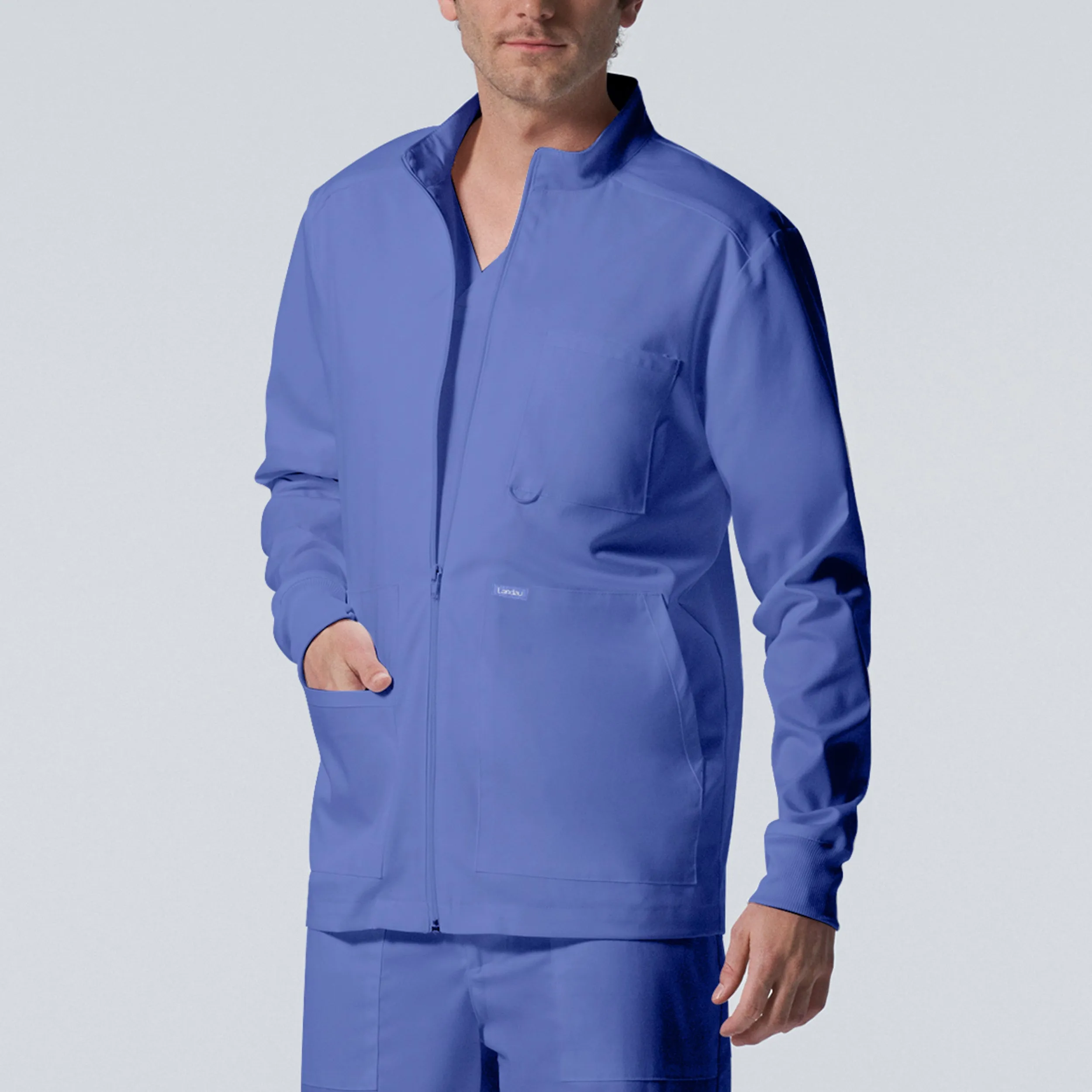 Men's 4-Pocket Scrub Jacket