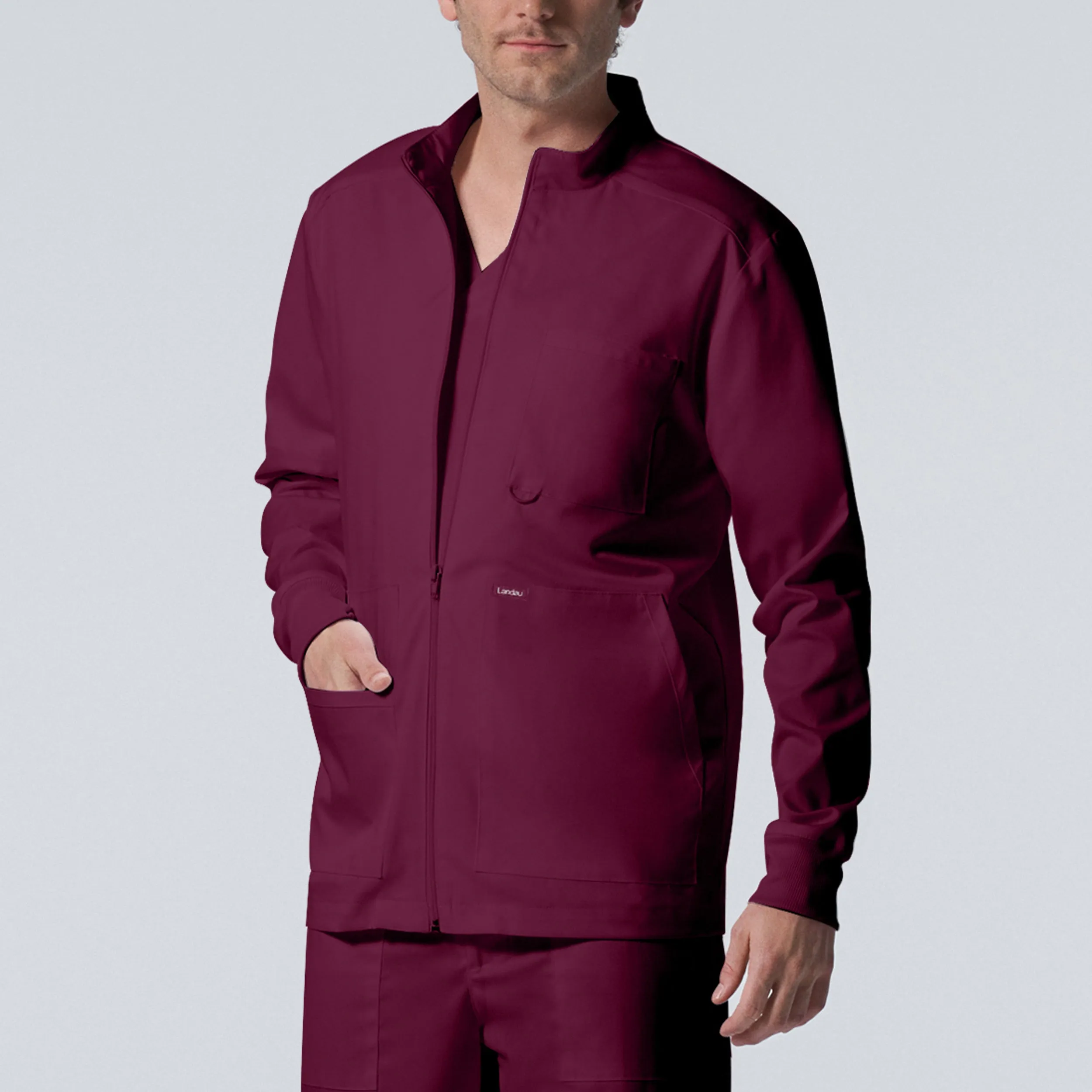 Men's 4-Pocket Scrub Jacket