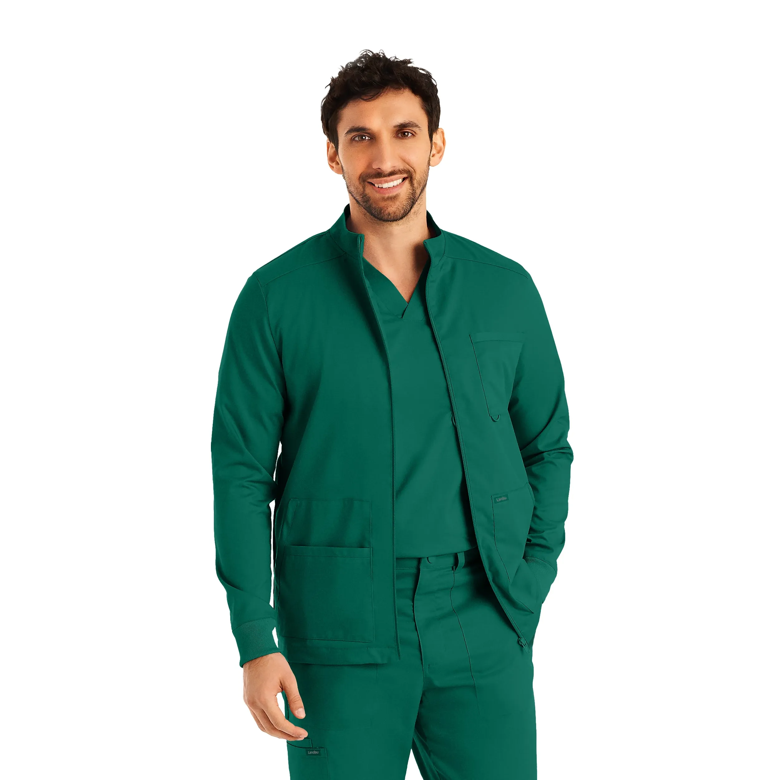 Men's 4-Pocket Scrub Jacket