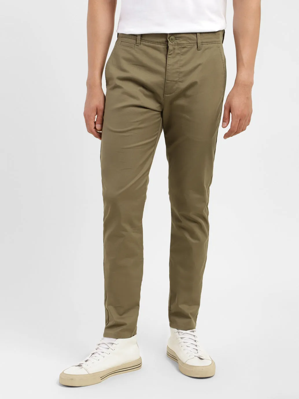 Men's 512 Olive Green Slim Tapered Fit Trousers