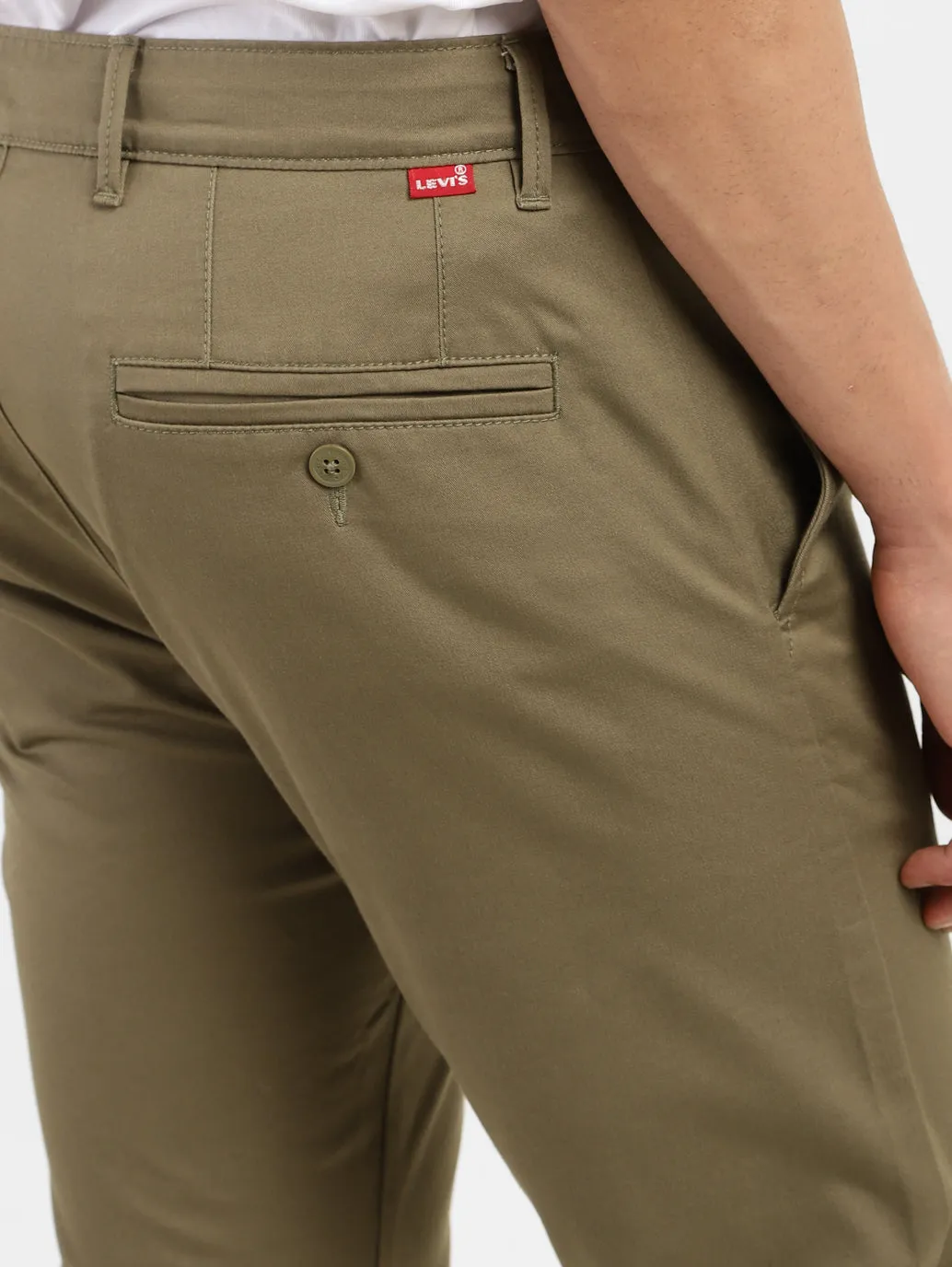 Men's 512 Olive Green Slim Tapered Fit Trousers
