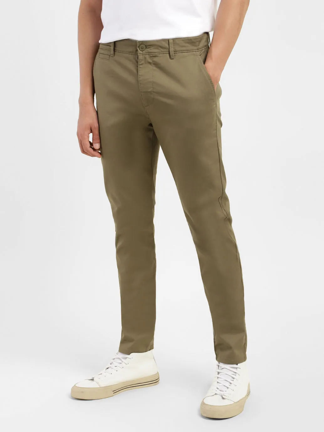 Men's 512 Olive Green Slim Tapered Fit Trousers