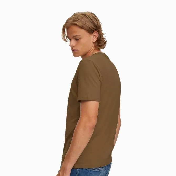 Men's Cotton Jersey T-Shirt  With Rubber Print Logo